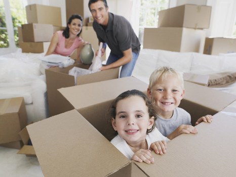 Removal team preparing a house move in Finchley