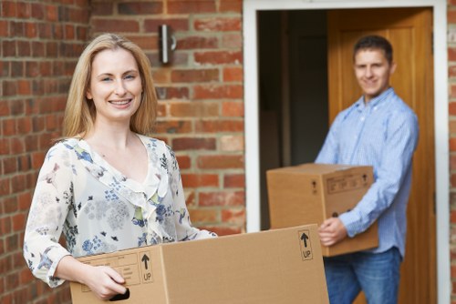 Finchley office moving checklist and packed equipment ready for a commercial relocation