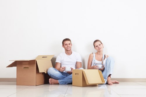 Packed boxes and moving supplies for Finchley house removals
