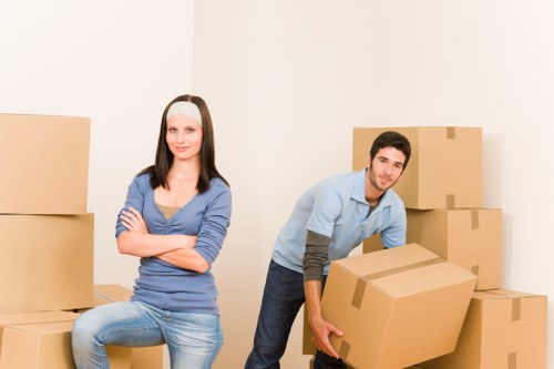 Packed moving boxes ready for Finchley removals