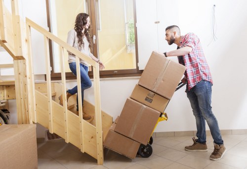 Local removals service loading boxes for an urgent Finchley move