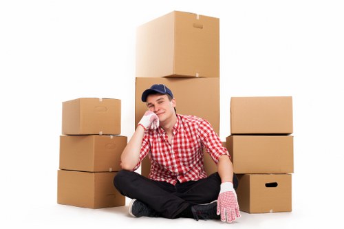 Local office removals team handling a Finchley workspace move