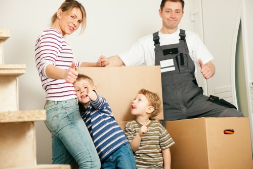 Commercial removal van in Finchley for office transport